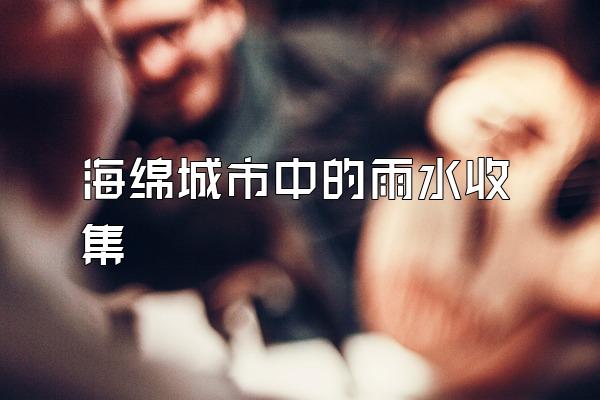 海绵城市中的雨水收集