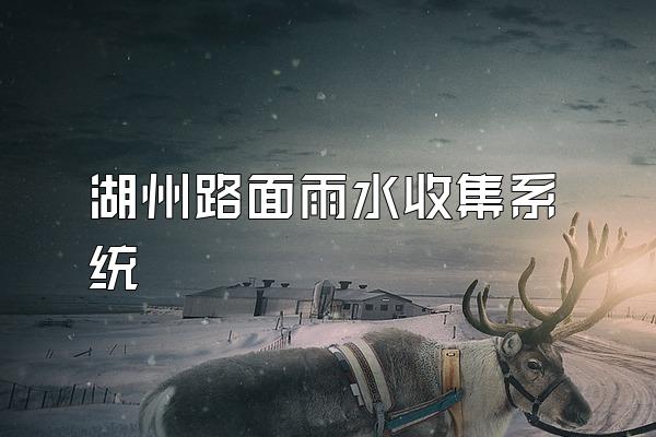 湖州路面雨水收集系统