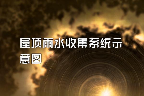 屋顶雨水收集系统示意图
