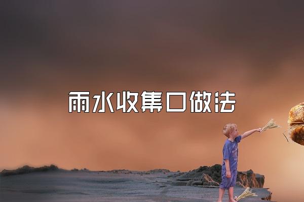 雨水收集口做法