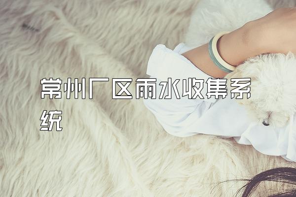 常州厂区雨水收集系统