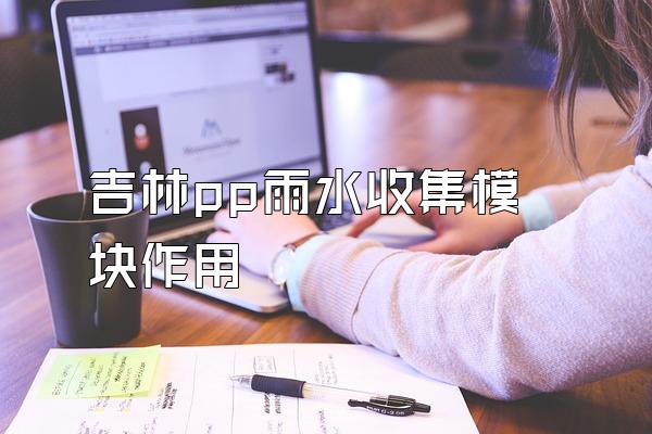 吉林pp雨水收集模块作用
