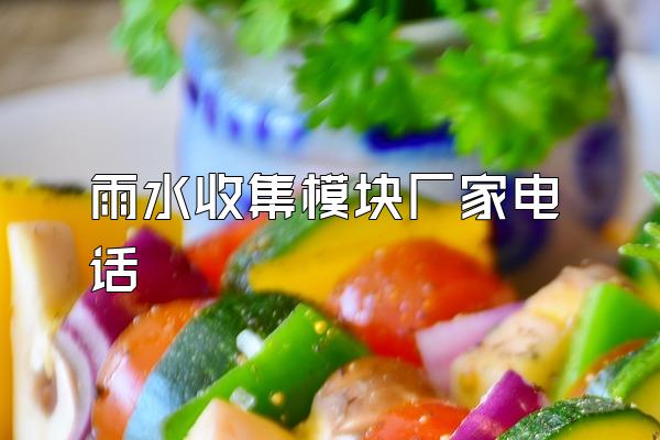 雨水收集模块厂家电话