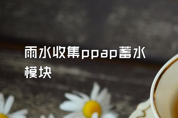 雨水收集ppap蓄水模块