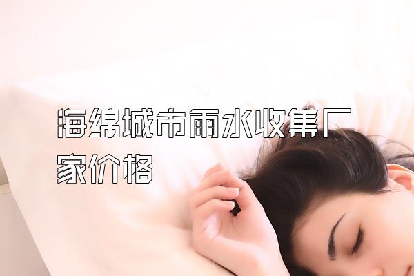 海绵城市雨水收集厂家价格