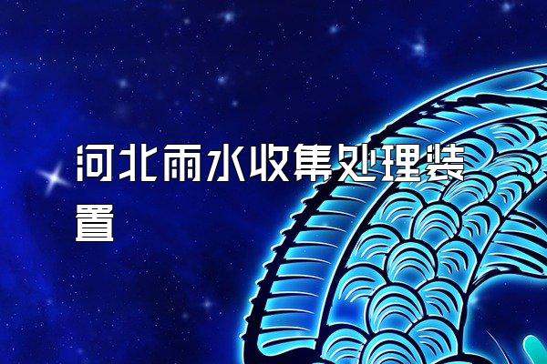 河北雨水收集处理装置