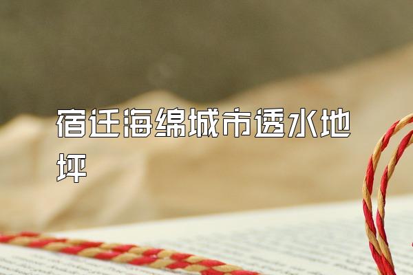宿迁海绵城市透水地坪