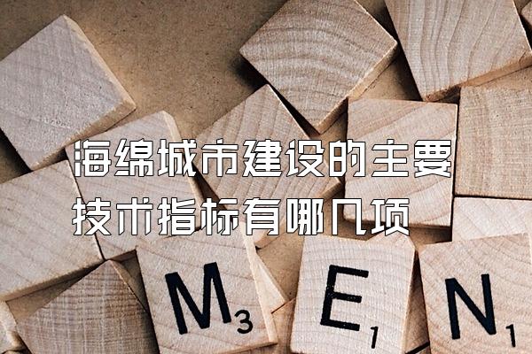 海绵城市建设的主要技术指标有哪几项