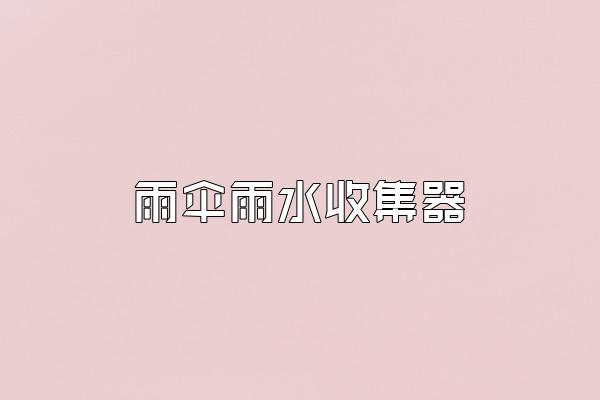 雨伞雨水收集器