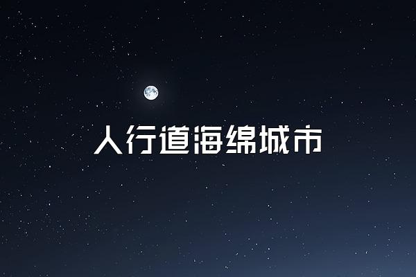 人行道海绵城市