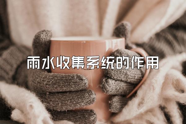 雨水收集系统的作用