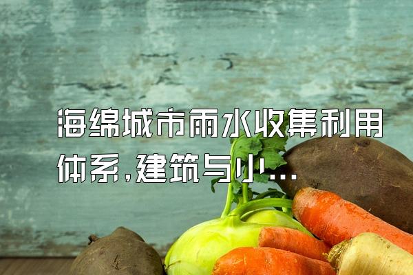 海绵城市雨水收集利用体系,建筑与小区