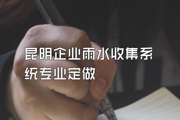 昆明企业雨水收集系统专业定做
