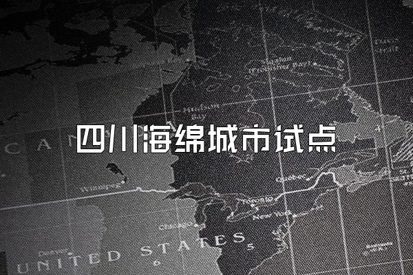 四川海绵城市试点