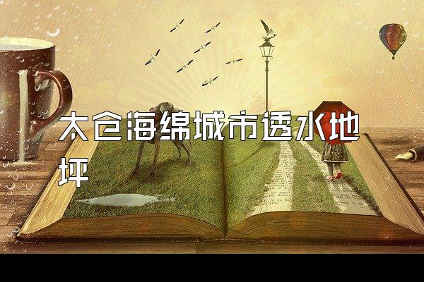 太仓海绵城市透水地坪
