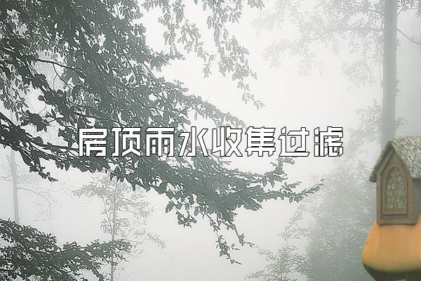 房顶雨水收集过滤