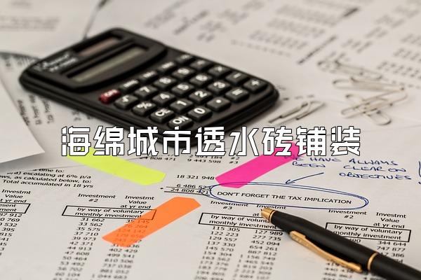 海绵城市透水砖铺装