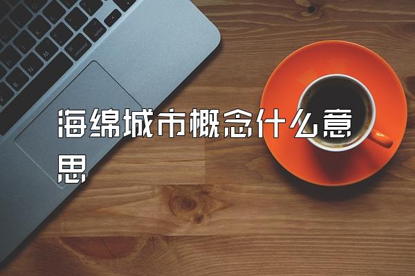 海绵城市概念什么意思