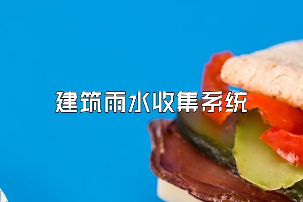 建筑雨水收集系统