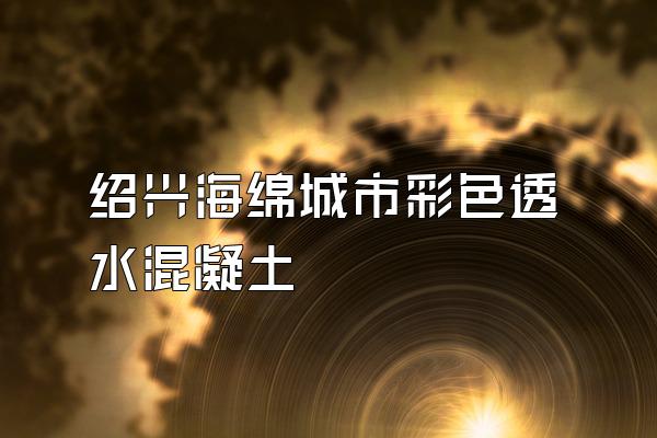 绍兴海绵城市彩色透水混凝土