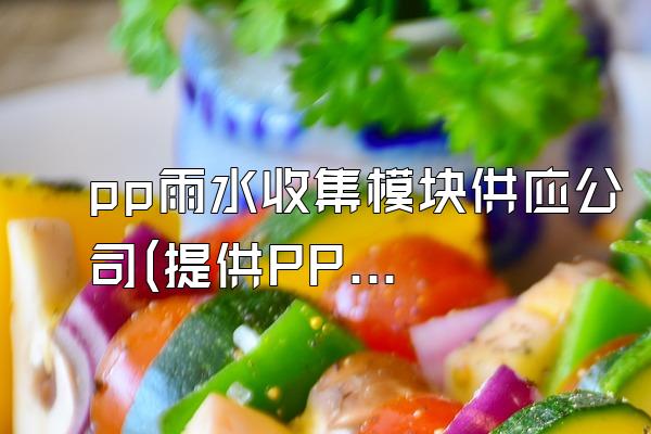 pp雨水收集模块供应公司(提供PP雨水收集模块的公司)