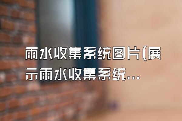 雨水收集系统图片(展示雨水收集系统的图片)