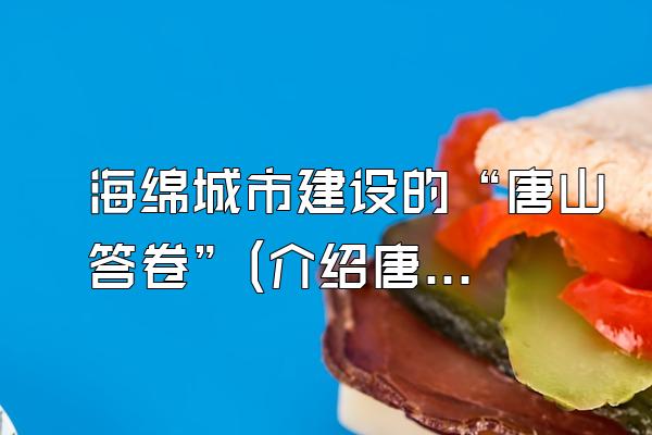 海绵城市建设的“唐山答卷”(介绍唐山在海绵城市建设方面的经验和实践)