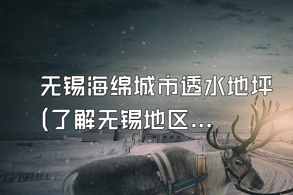 无锡海绵城市透水地坪(了解无锡地区海绵城市透水地坪的情况)
