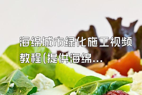 海绵城市绿化施工视频教程(提供海绵城市绿化施工过程的视频教程)