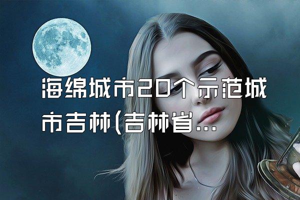 海绵城市20个示范城市吉林(吉林省海绵城市建设示范项目)