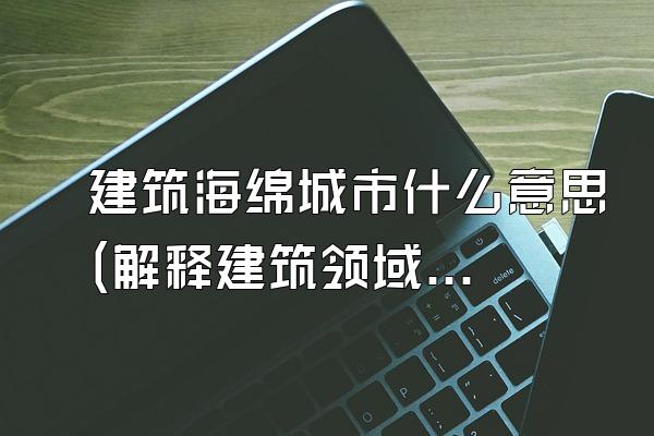 建筑海绵城市什么意思(解释建筑领域中海绵城市的概念和意义)