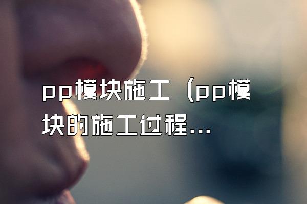 pp模块施工 (pp模块的施工过程)
