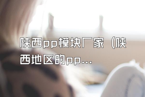 陕西pp模块厂家 (陕西地区的pp模块生产厂家)