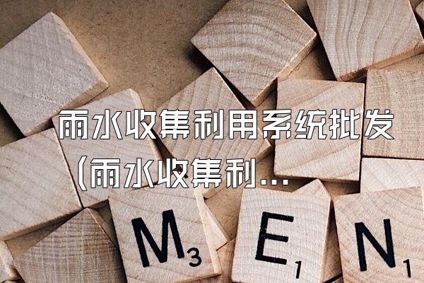 雨水收集利用系统批发 (雨水收集利用系统的批发服务)