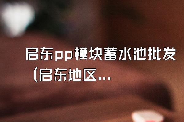 启东pp模块蓄水池批发 (启东地区pp模块蓄水池的批发)