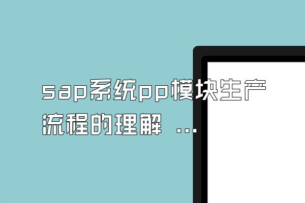 sap系统pp模块生产流程的理解 (解释对sap系统中pp模块生产流程的理解)